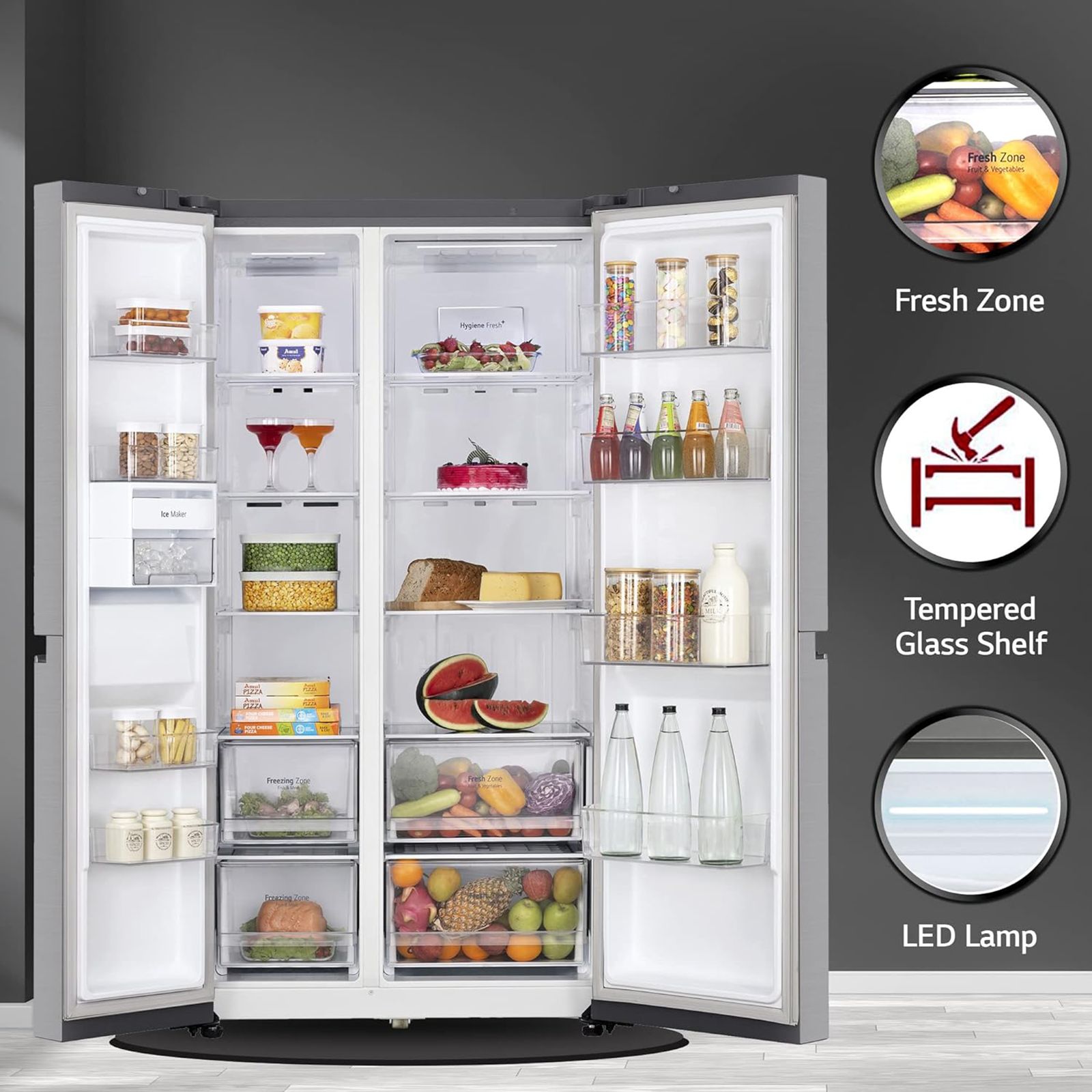 Buy LG 655 Litres 3 Star Side by Side Refrigerator with Smart